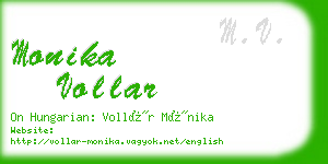 monika vollar business card